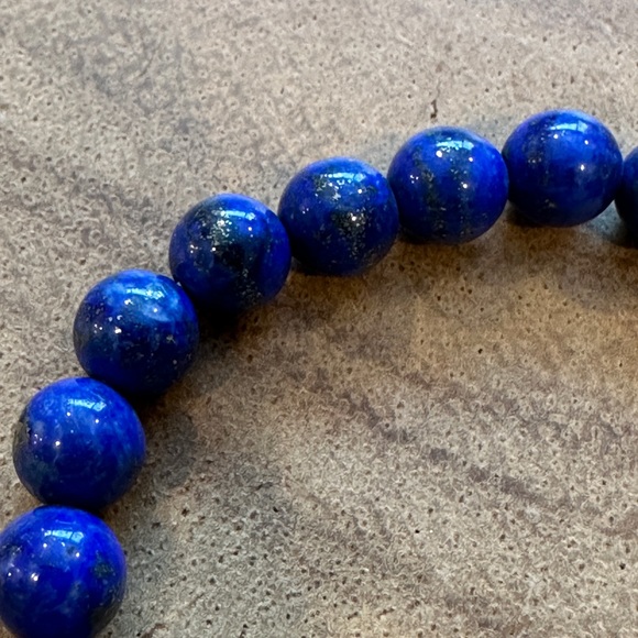 ✌🏻2 for $30 New- rich blue and gold Lapis Lazuli stretch bracelet - Picture 3 of 3